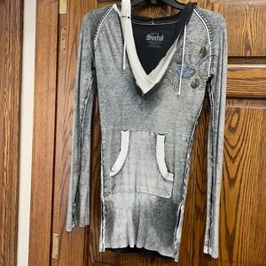 Sinful Lady Luck Sweater with Bell Long Sleeves